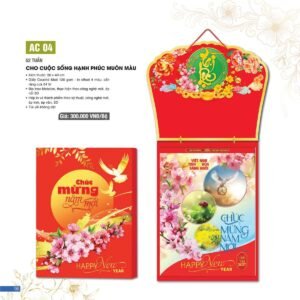 Lịch 52 Tuần 2027 AC Mẫu AC04 - Cho Cuộc Sống Hạnh Phúc Muôn Màu (15  x  16 cm) Quà Tết Doanh Nghiệp Công Nghệ Hiện Đại in logo doanh nghiệp quà tặng Tết tại Quà Tặng Tech VN