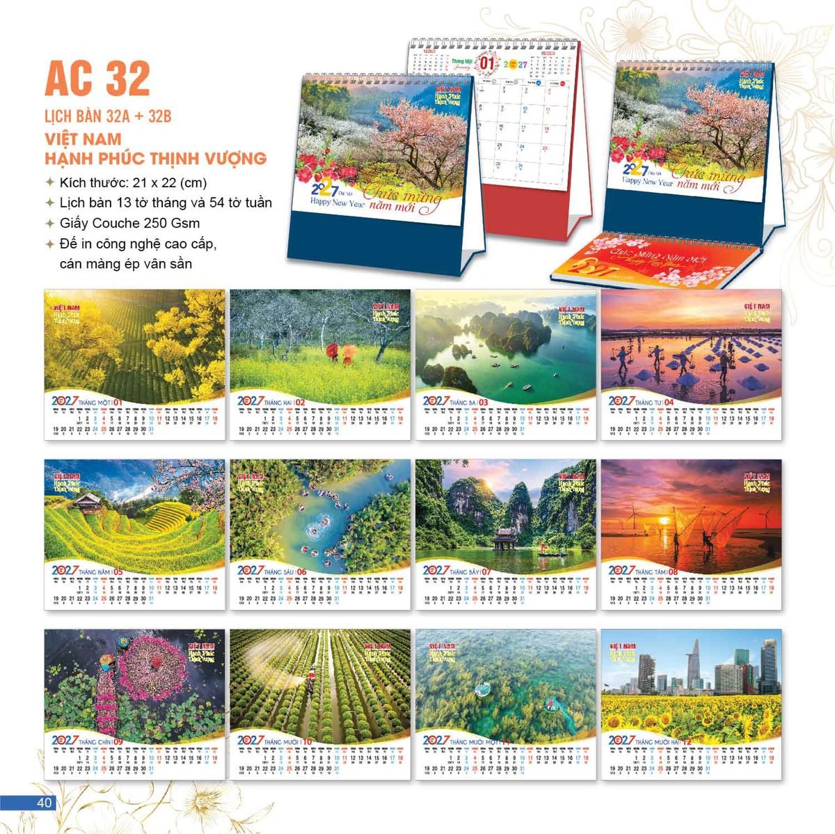 Lịch Để Bàn 2027 AC Mẫu AC32 (21 x 22 cm) Quà Tết Doanh Nghiệp Công Nghệ Hiện Đại Lịch Để Bàn 2027 AC Mẫu AC32 (21 x 22 cm) Quà Tết Doanh Nghiệp Công Nghệ Hiện Đại in logo doanh nghiệp quà tặng Tết tại Quà Tặng Tech VN