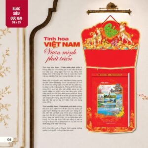 Lịch Bloc Siêu Cực Đại 2027 AH Mẫu AH01 (38 x 53 cm) Quà Tết Doanh Nghiệp Công Nghệ Hiện Đại in logo doanh nghiệp quà tặng Tết tại Quà Tặng Tech VN