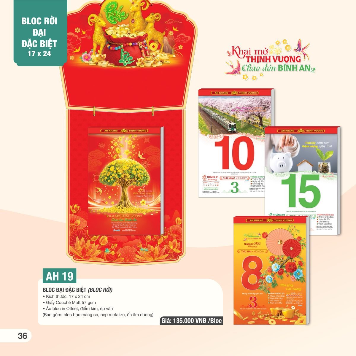 Lịch Bloc Đại Đặc Biệt 2027 AH Mẫu AH19 (17 x 24cm) Quà Tết Doanh Nghiệp Công Nghệ Hiện Đại Lịch Bloc Đại Đặc Biệt 2027 AH Mẫu AH19 (17 x 24cm) Quà Tết Doanh Nghiệp Công Nghệ Hiện Đại in logo doanh nghiệp quà tặng Tết tại Quà Tặng Tech VN