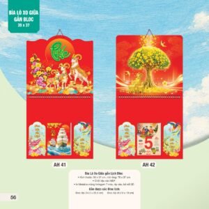 Lịch Treo Tường Lò Xo 2027 AH Mẫu AH41 (35 x 37 cm) Quà Tết Doanh Nghiệp Công Nghệ Hiện Đại in logo doanh nghiệp quà tặng Tết tại Quà Tặng Tech VN