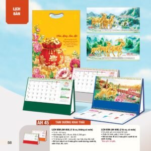 Lịch Bàn Chữ M (Có Note 52 Tuần) 2027 AH Mẫu AH45 (24 x 16cm) Quà Tết Doanh Nghiệp Công Nghệ Hiện Đại in logo doanh nghiệp quà tặng Tết tại Quà Tặng Tech VN