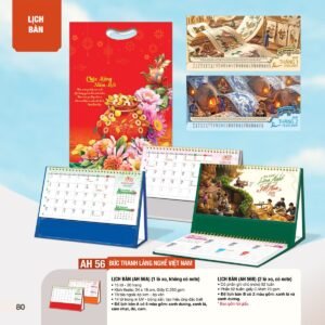 Lịch Bàn Chữ M (Có Note 52 Tuần) 2027 AH Mẫu AH56 (24 x 16cm) Quà Tết Doanh Nghiệp Công Nghệ Hiện Đại in logo doanh nghiệp quà tặng Tết tại Quà Tặng Tech VN