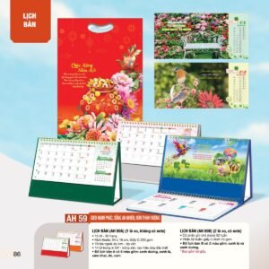Lịch Bàn Chữ M (Có Note 52 Tuần) 2027 AH Mẫu AH59 (24 x 16cm) Quà Tết Doanh Nghiệp Công Nghệ Hiện Đại in logo doanh nghiệp quà tặng Tết tại Quà Tặng Tech VN