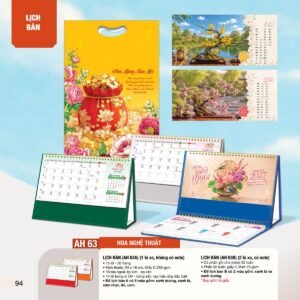 Lịch Bàn Chữ M (Có Note 52 Tuần) 2027 AH Mẫu AH63 (24 x 16cm) Quà Tết Doanh Nghiệp Công Nghệ Hiện Đại in logo doanh nghiệp quà tặng Tết tại Quà Tặng Tech VN