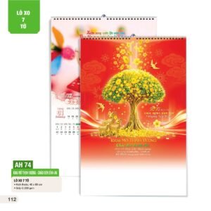 Lịch Treo Tường Lò Xo 7 Tờ 2027 AH Mẫu AH74 (40 x 60cm) Quà Tết Doanh Nghiệp Công Nghệ Hiện Đại in logo doanh nghiệp quà tặng Tết tại Quà Tặng Tech VN