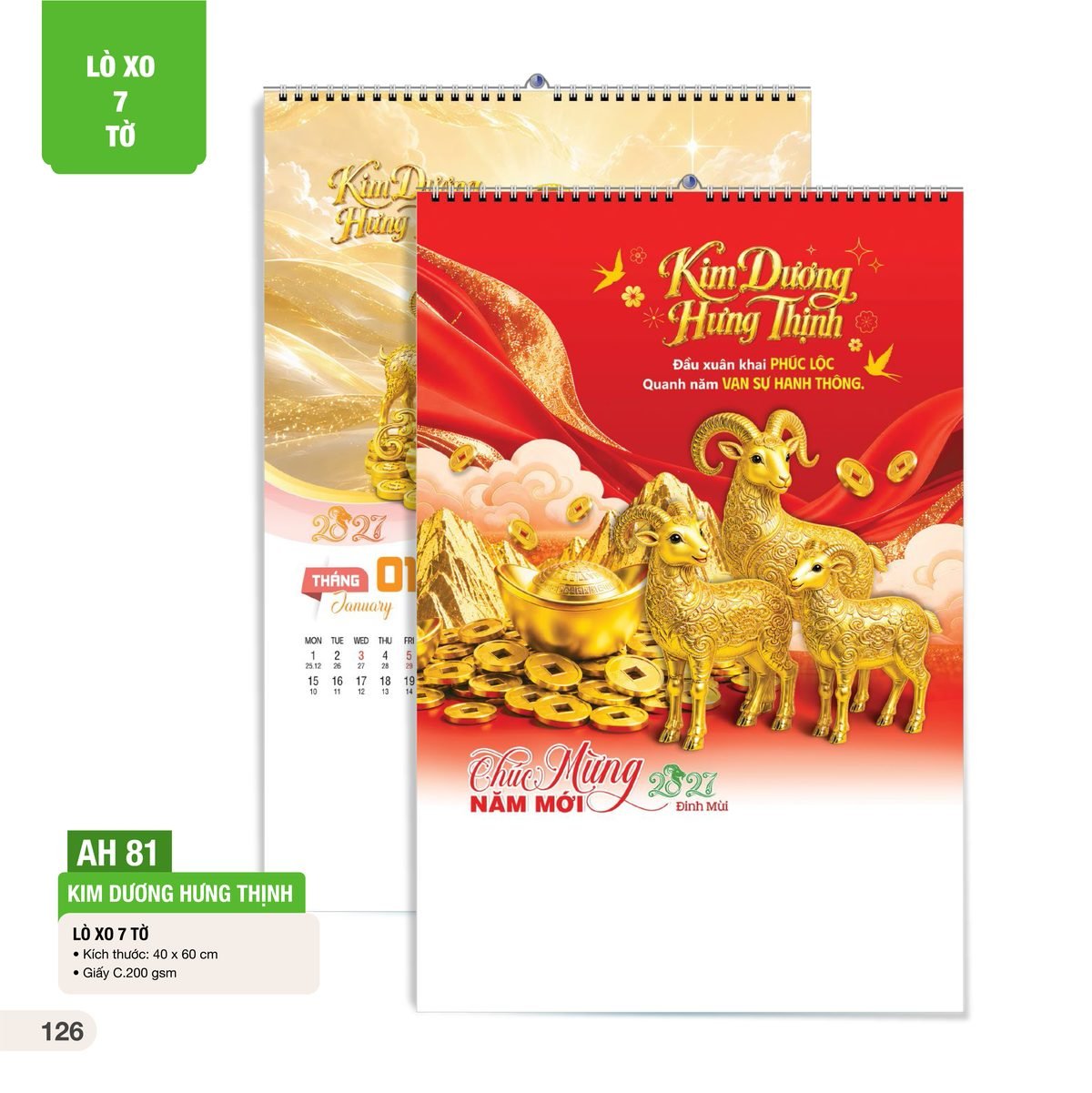 Lịch Treo Tường Lò Xo 7 Tờ 2027 AH Mẫu AH81 (40 x 60cm) Quà Tết Doanh Nghiệp Công Nghệ Hiện Đại Lịch Treo Tường Lò Xo 7 Tờ 2027 AH Mẫu AH81 (40 x 60cm) Quà Tết Doanh Nghiệp Công Nghệ Hiện Đại in logo doanh nghiệp quà tặng Tết tại Quà Tặng Tech VN