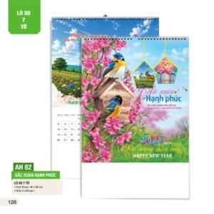 Lịch Treo Tường Lò Xo 7 Tờ 2027 AH Mẫu AH82 (40 x 60cm) Quà Tết Doanh Nghiệp Công Nghệ Hiện Đại in logo doanh nghiệp quà tặng Tết tại Quà Tặng Tech VN