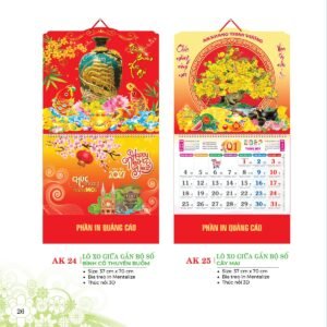 Lịch Treo Tường Lò Xo 2027 AK Mẫu AK26 (40 x 60 cm) Quà Tết Doanh Nghiệp Công Nghệ Hiện Đại in logo doanh nghiệp quà tặng Tết tại Quà Tặng Tech VN
