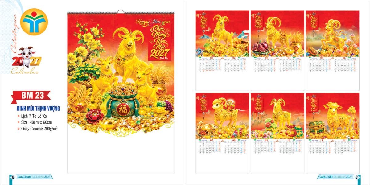 Lịch Để Bàn 2027 Bình Minh BM15 Quà Tết Doanh Nghiệp Công Nghệ Hiện Đại
