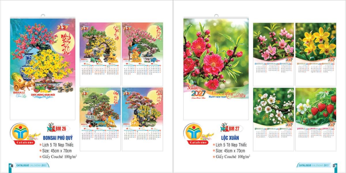 Lịch Để Bàn 2027 Bình Minh BM18 Quà Tết Doanh Nghiệp Công Nghệ Hiện Đại