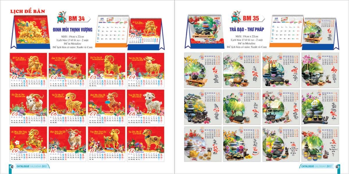 Lịch Để Bàn 2027 Bình Minh BM21 Quà Tết Doanh Nghiệp Công Nghệ Hiện Đại