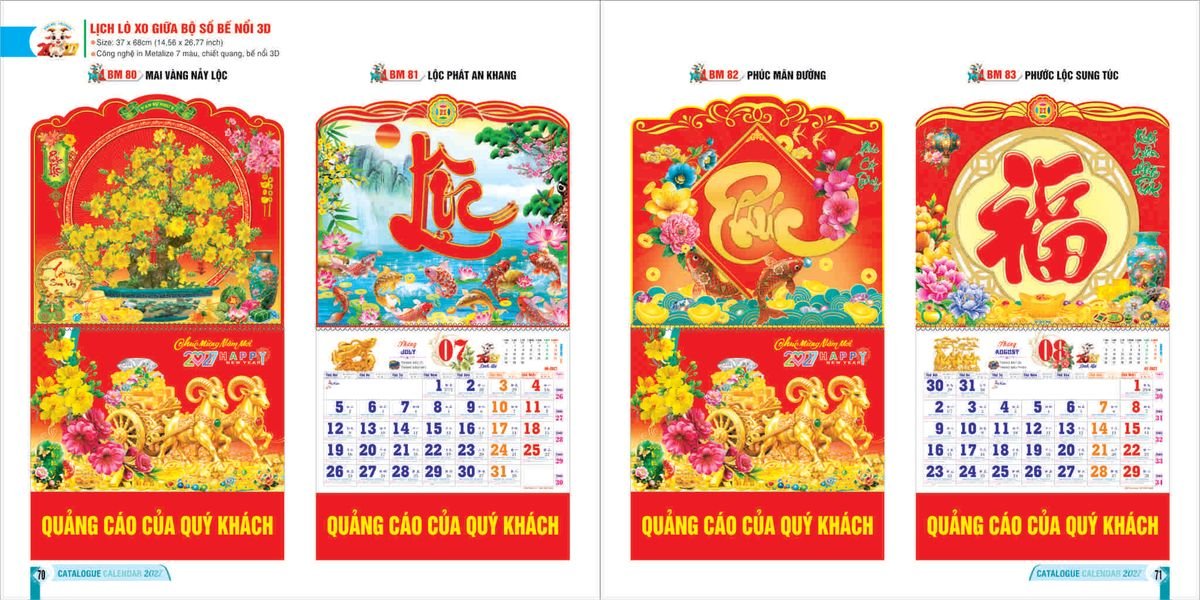 Lịch Bloc 2027 Bình Minh BM35 Quà Tết Doanh Nghiệp Công Nghệ Hiện Đại