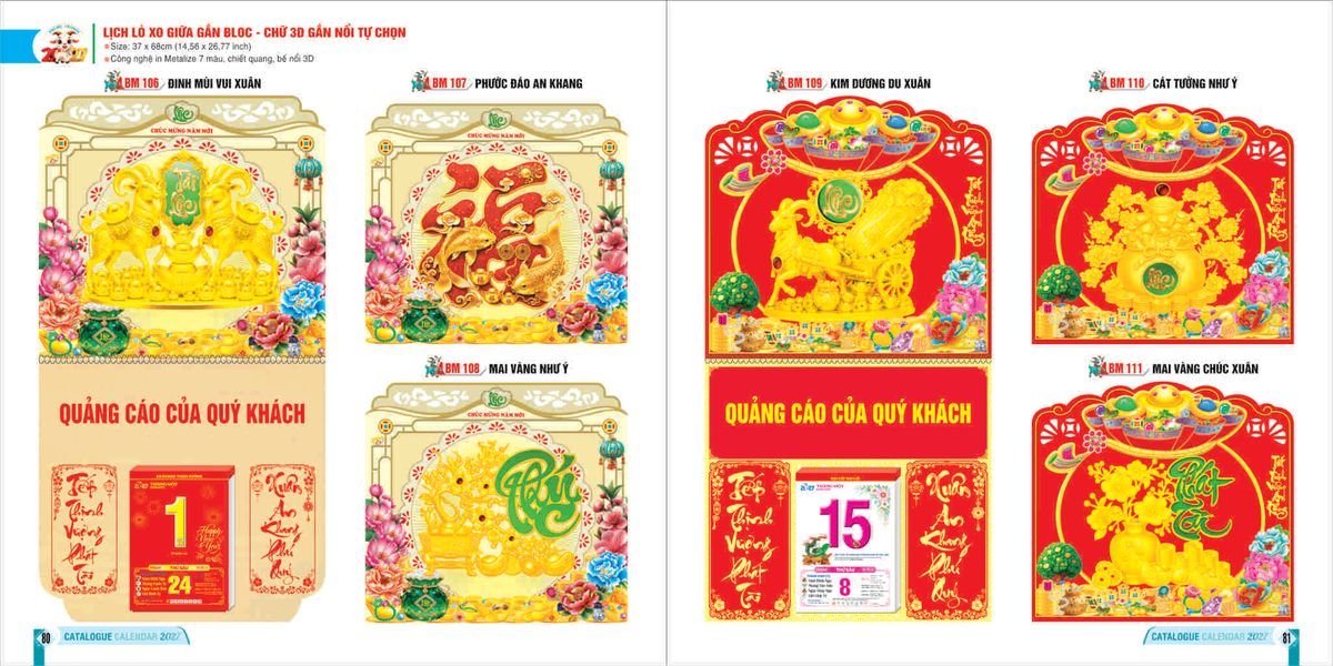 Lịch Bloc 2027 Bình Minh BM40 Quà Tết Doanh Nghiệp Công Nghệ Hiện Đại