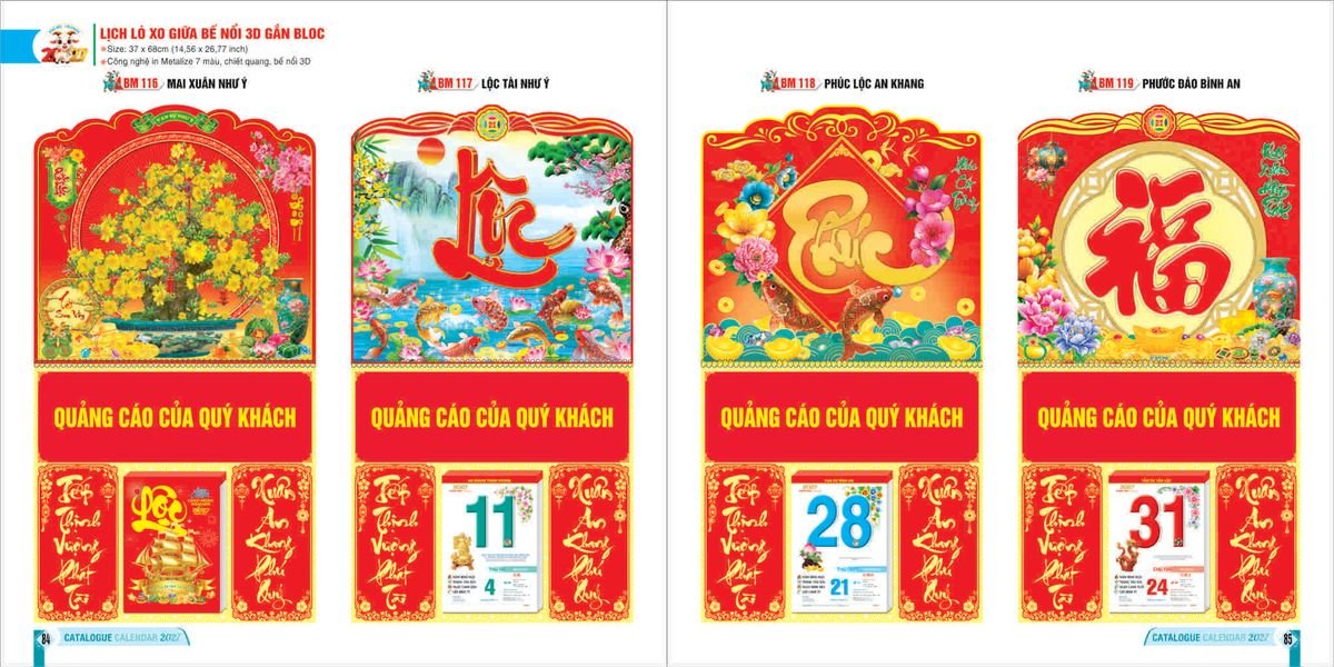 Lịch Bloc 2027 Bình Minh BM42 Quà Tết Doanh Nghiệp Công Nghệ Hiện Đại