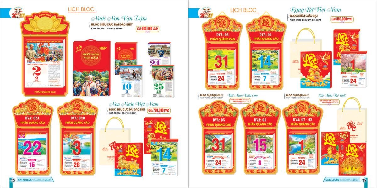 Lịch Bloc 2027 Bình Minh BM62 Quà Tết Doanh Nghiệp Công Nghệ Hiện Đại