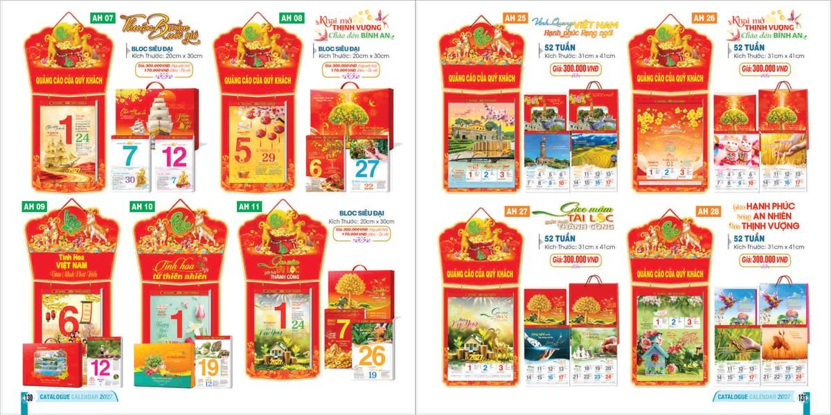 Lịch Bloc 2027 Bình Minh BM65 Quà Tết Doanh Nghiệp Công Nghệ Hiện Đại