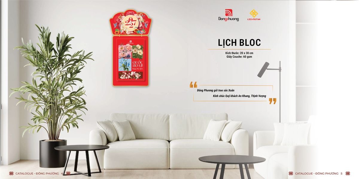Lịch Bloc Đông Phương 2027 DP01 Quà Tết Doanh Nghiệp Công Nghệ Hiện Đại