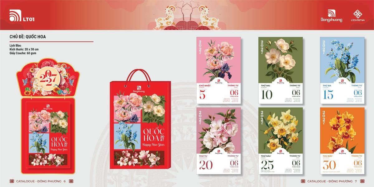 Lịch Bloc Đông Phương 2027 DP02 Quà Tết Doanh Nghiệp Công Nghệ Hiện Đại