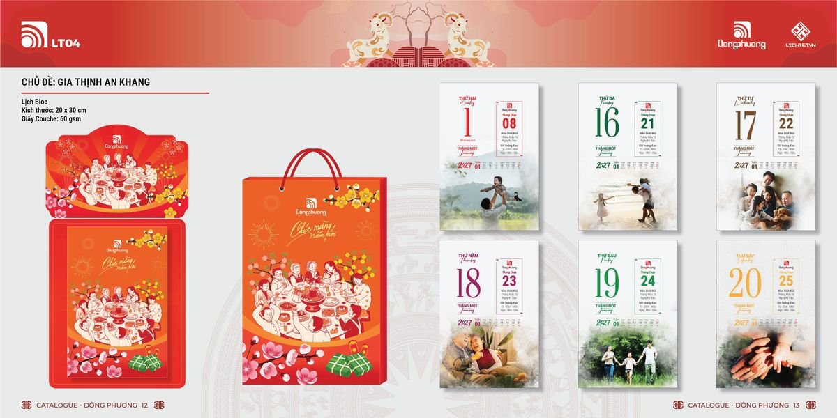 Lịch Bloc Đông Phương 2027 DP05 Quà Tết Doanh Nghiệp Công Nghệ Hiện Đại