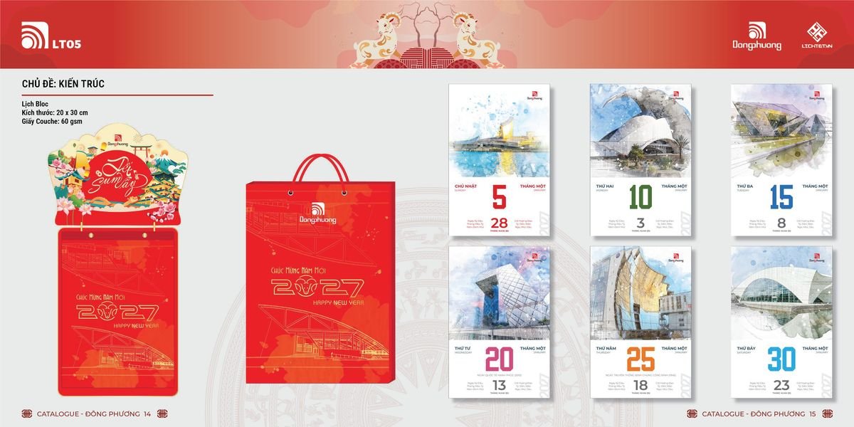 Lịch Bloc Đông Phương 2027 DP06 Quà Tết Doanh Nghiệp Công Nghệ Hiện Đại