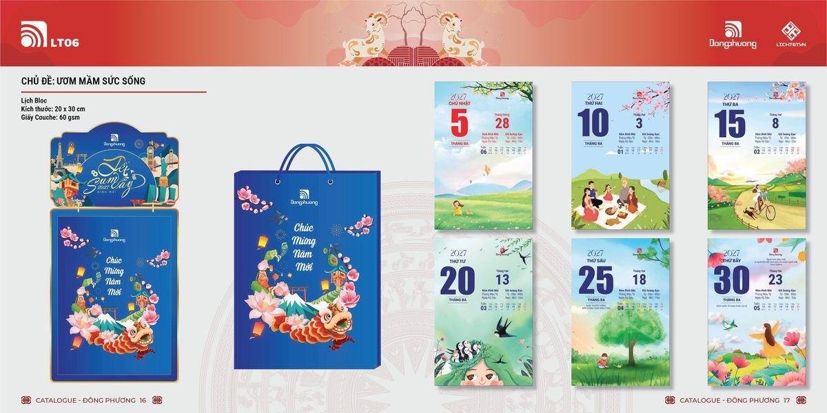 Lịch Bloc Đông Phương 2027 DP07 Quà Tết Doanh Nghiệp Công Nghệ Hiện Đại