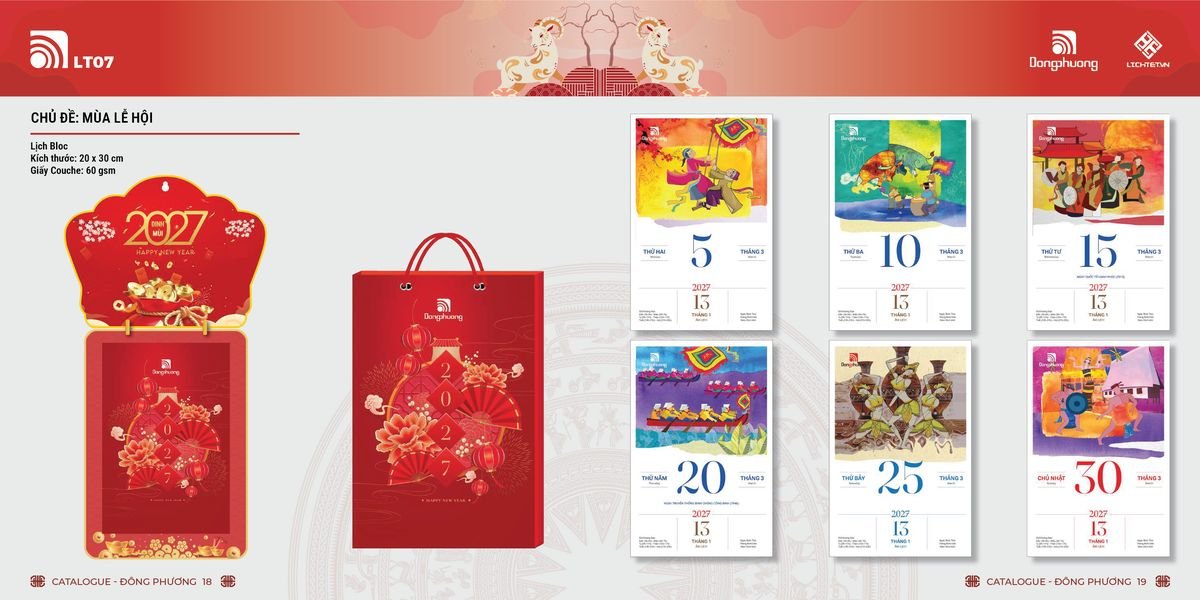 Lịch Bloc Đông Phương 2027 DP08 Quà Tết Doanh Nghiệp Công Nghệ Hiện Đại