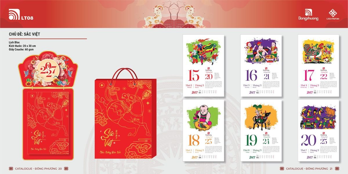 Lịch Bloc Đông Phương 2027 DP09 Quà Tết Doanh Nghiệp Công Nghệ Hiện Đại