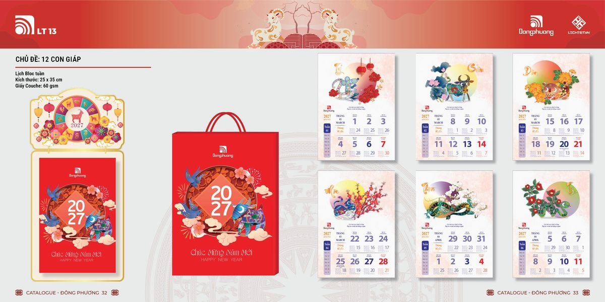 Lịch Bloc Đông Phương 2027 DP15 Quà Tết Doanh Nghiệp Công Nghệ Hiện Đại