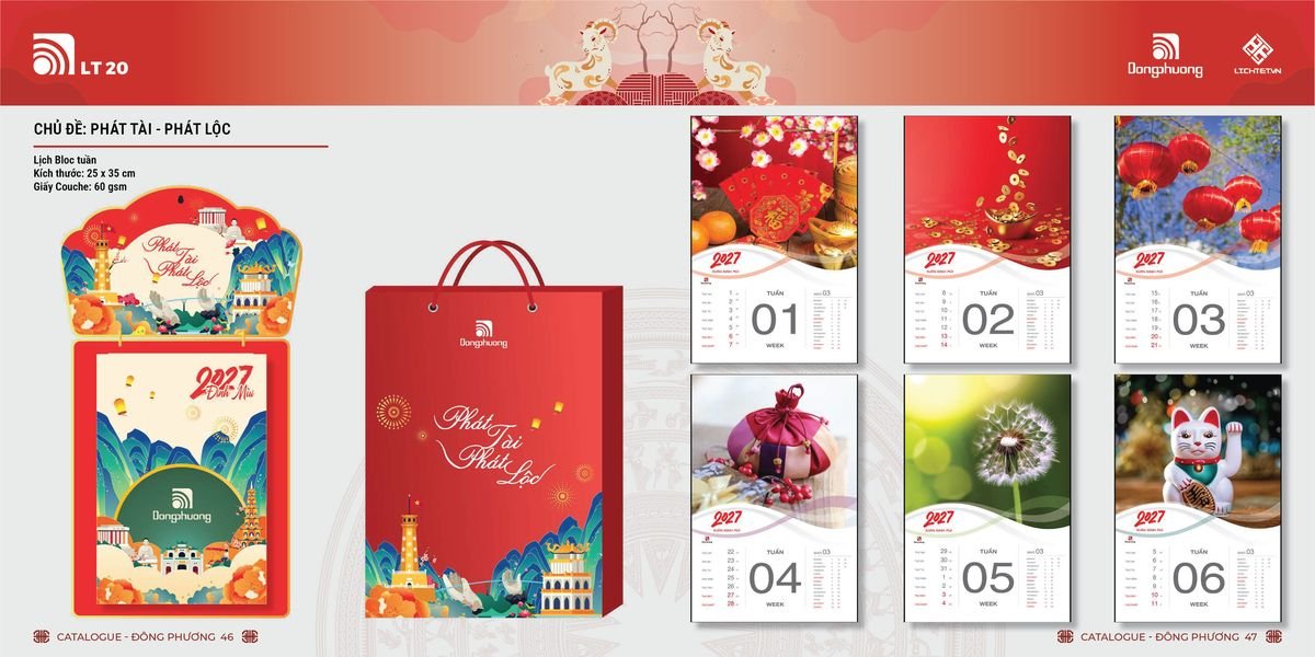 Lịch Bloc Đông Phương 2027 DP22 Quà Tết Doanh Nghiệp Công Nghệ Hiện Đại