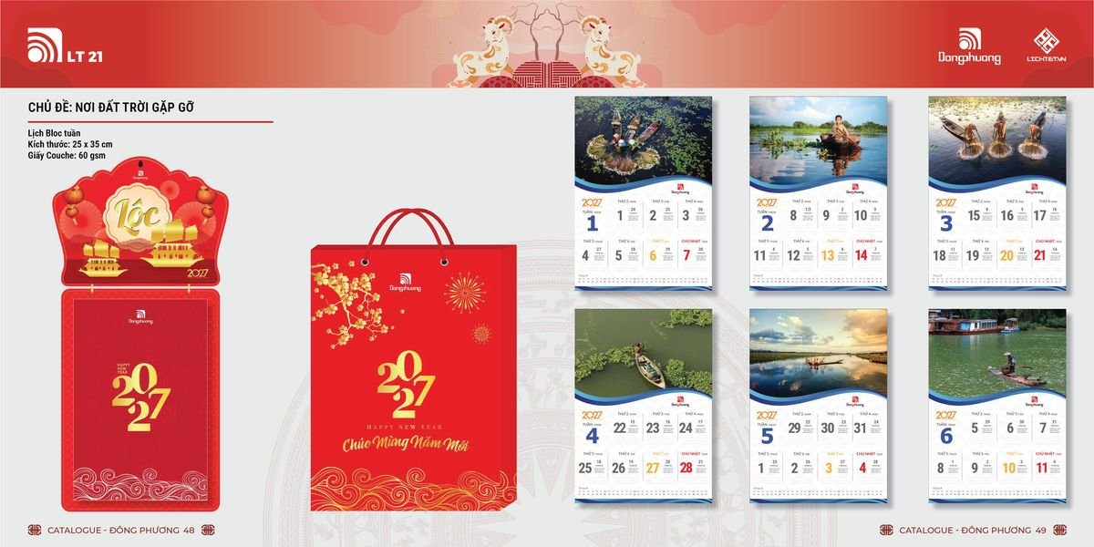 Lịch Bloc Đông Phương 2027 DP23 Quà Tết Doanh Nghiệp Công Nghệ Hiện Đại