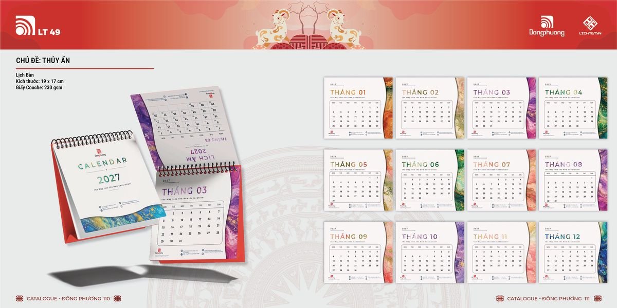 Lịch Bloc ĐP 2027 DP54 Quà Tết Doanh Nghiệp Công Nghệ Hiện Đại