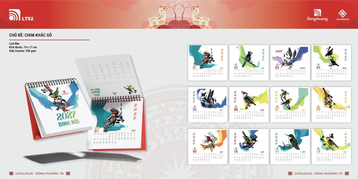 Lịch Bloc ĐP 2027 DP57 Quà Tết Doanh Nghiệp Công Nghệ Hiện Đại