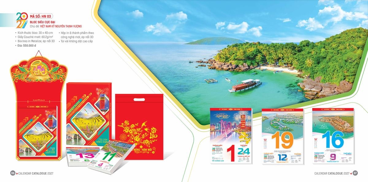 Lịch Bloc Hoa Niên 2027 ĐP DPHN02 Quà Tết Doanh Nghiệp Công Nghệ Hiện Đại