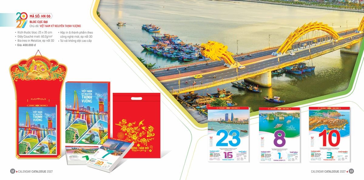 Lịch Bloc Hoa Niên 2027 ĐP DPHN05 Quà Tết Doanh Nghiệp Công Nghệ Hiện Đại