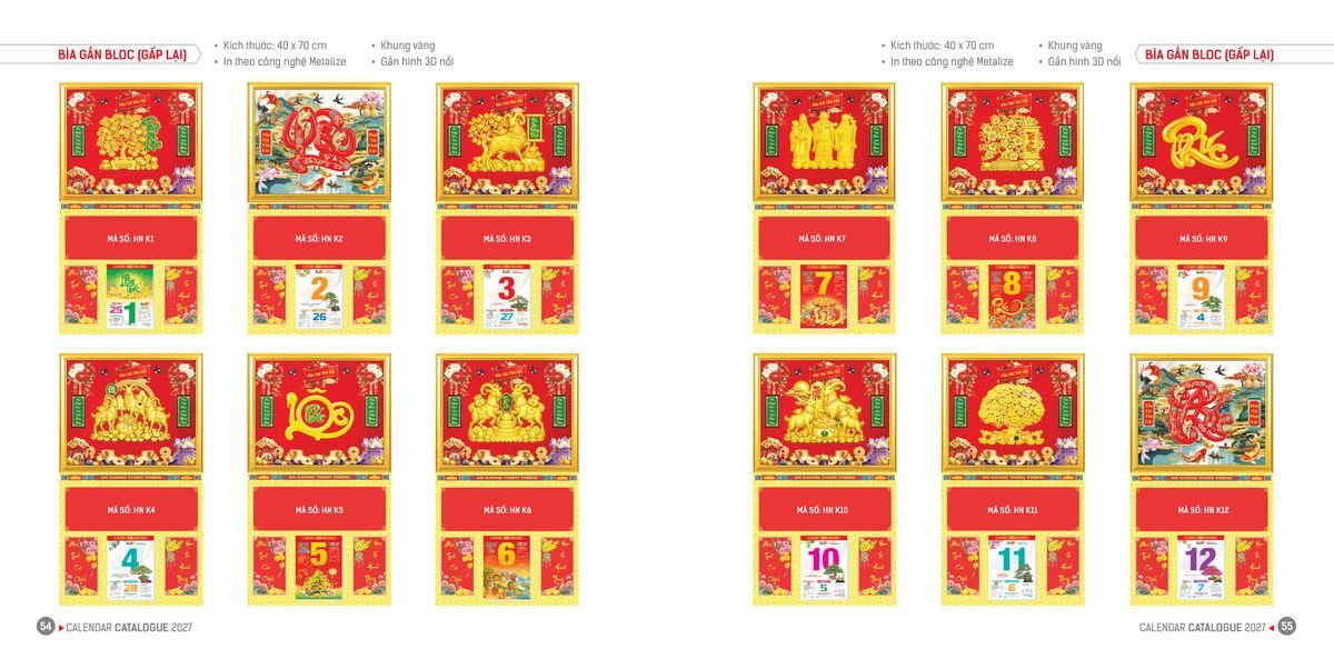 Lịch Bloc Hoa Niên 2027 Đông Phương DPHN26 Quà Tết Doanh Nghiệp Công Nghệ Hiện Đại