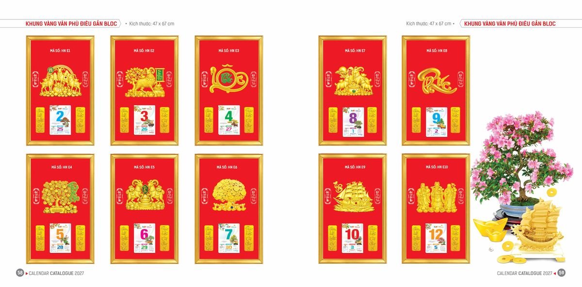 Lịch Bloc Hoa Niên 2027 Đông Phương DPHN28 Quà Tết Doanh Nghiệp Công Nghệ Hiện Đại