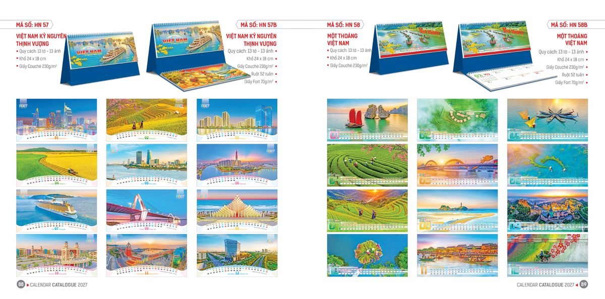 Lịch Bloc Hoa Niên 2027 Đông Phương DPHN43 Quà Tết Doanh Nghiệp Công Nghệ Hiện Đại