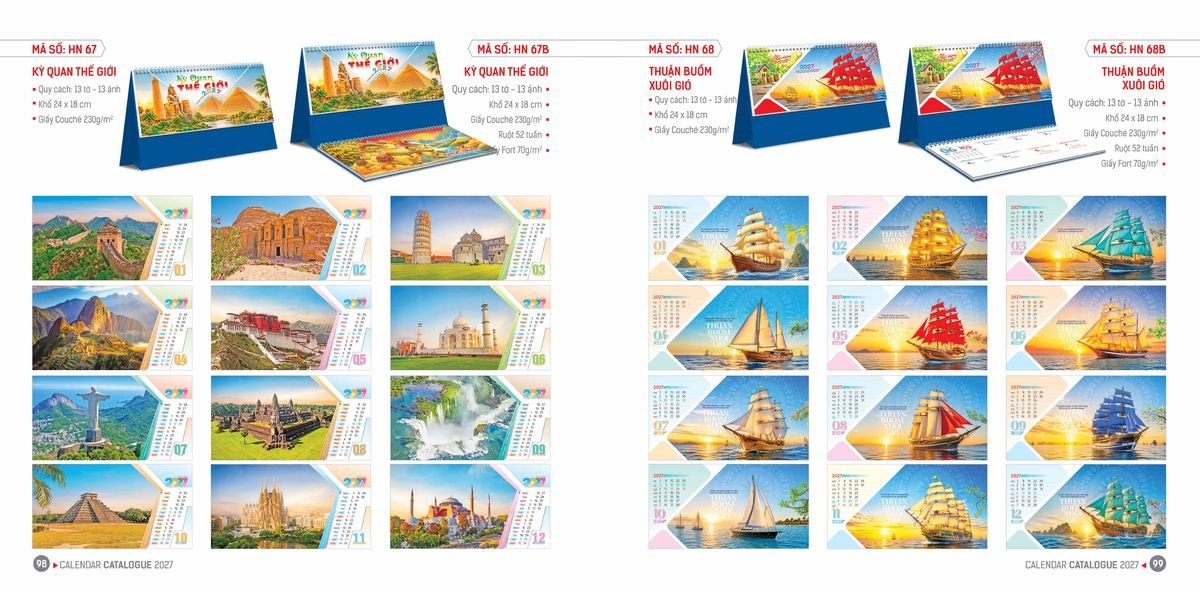 Lịch Bloc Hoa Niên 2027 Đông Phương DPHN48 Quà Tết Doanh Nghiệp Công Nghệ Hiện Đại