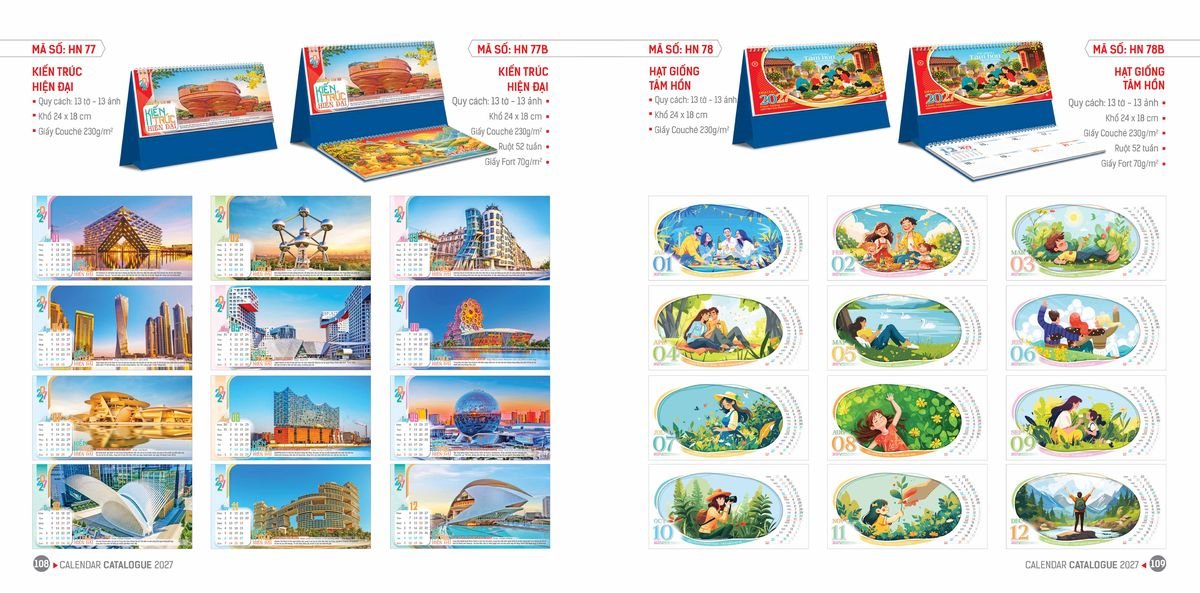 Lịch Bloc Hoa Niên 2027 Đông Phương DPHN53 Quà Tết Doanh Nghiệp Công Nghệ Hiện Đại