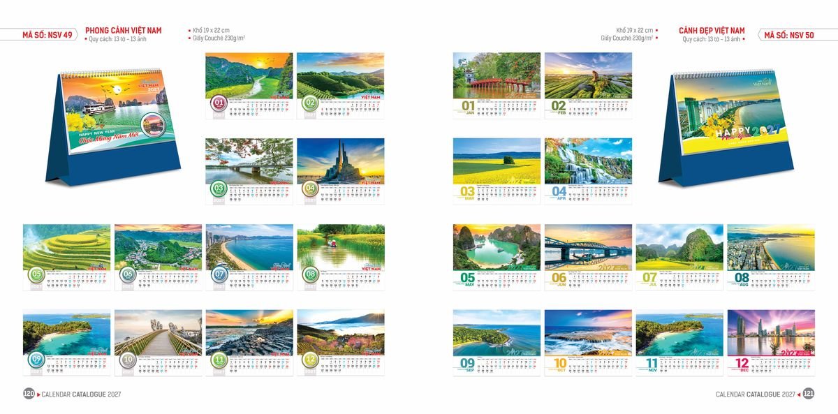 Lịch Bloc Hoa Niên 2027 Đông Phương DPHN59 Quà Tết Doanh Nghiệp Công Nghệ Hiện Đại