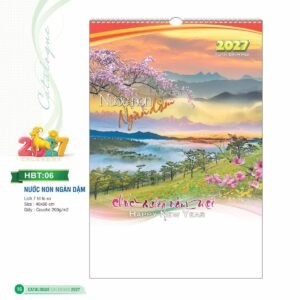 Lịch Treo Tường Lò Xo 2027 HBT Mẫu HBT06 (40 x 60cm) Quà Tết Doanh Nghiệp Công Nghệ Hiện Đại in logo doanh nghiệp quà tặng Tết tại Quà Tặng Tech VN