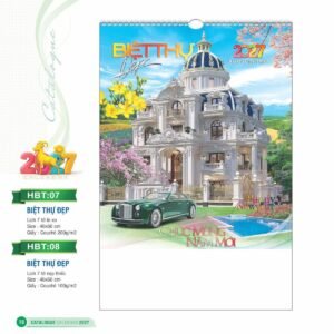 Lịch Treo Tường Lò Xo 2027 HBT Mẫu HBT08 (40 x 60cm) Quà Tết Doanh Nghiệp Công Nghệ Hiện Đại in logo doanh nghiệp quà tặng Tết tại Quà Tặng Tech VN