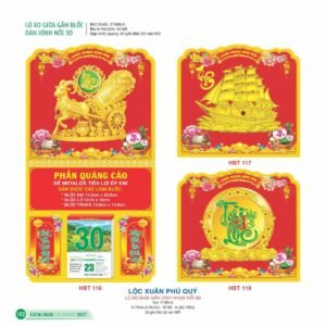 Lịch Treo Tường Lò Xo 2027 HBT Mẫu HBT118 (37 x 68cm) Quà Tết Doanh Nghiệp Công Nghệ Hiện Đại in logo doanh nghiệp quà tặng Tết tại Quà Tặng Tech VN