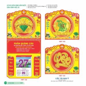Lịch Treo Tường Lò Xo 2027 HBT Mẫu HBT153 (30 x 60cm) Quà Tết Doanh Nghiệp Công Nghệ Hiện Đại in logo doanh nghiệp quà tặng Tết tại Quà Tặng Tech VN