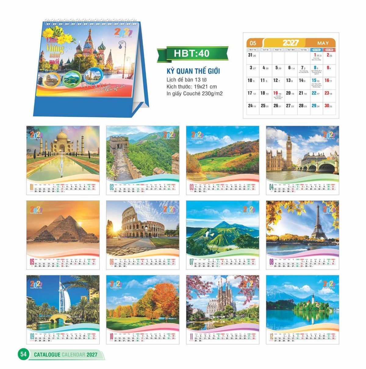 Lịch Để Bàn 2027 HBT Mẫu HBT40 (19 x 21cm) Quà Tết Doanh Nghiệp Công Nghệ Hiện Đại Lịch Để Bàn 2027 HBT Mẫu HBT40 (19 x 21cm) Quà Tết Doanh Nghiệp Công Nghệ Hiện Đại in logo doanh nghiệp quà tặng Tết tại Quà Tặng Tech VN