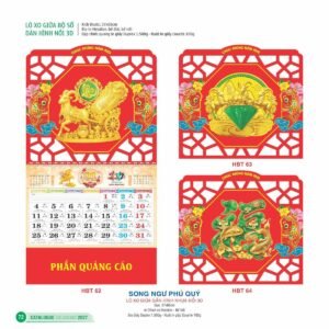 Lịch Treo Tường Lò Xo 2027 HBT Mẫu HBT63 (37 x 68cm) Quà Tết Doanh Nghiệp Công Nghệ Hiện Đại in logo doanh nghiệp quà tặng Tết tại Quà Tặng Tech VN