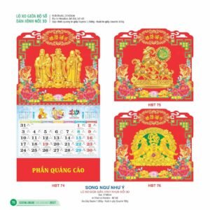 Lịch Treo Tường Lò Xo 2027 HBT Mẫu HBT75 (25  x  26 cm) Quà Tết Doanh Nghiệp Công Nghệ Hiện Đại in logo doanh nghiệp quà tặng Tết tại Quà Tặng Tech VN