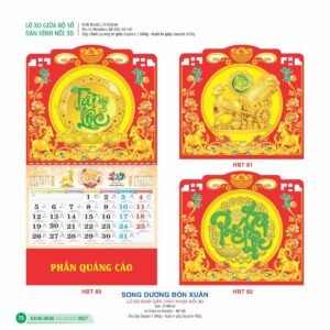 Lịch Treo Tường Lò Xo 2027 HBT Mẫu HBT85 (17  x  18 cm) Quà Tết Doanh Nghiệp Công Nghệ Hiện Đại in logo doanh nghiệp quà tặng Tết tại Quà Tặng Tech VN