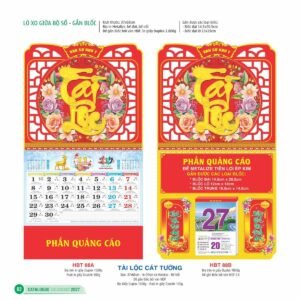 Lịch Treo Tường Lò Xo 2027 HBT Mẫu HBT89B (23  x  24 cm) Quà Tết Doanh Nghiệp Công Nghệ Hiện Đại in logo doanh nghiệp quà tặng Tết tại Quà Tặng Tech VN